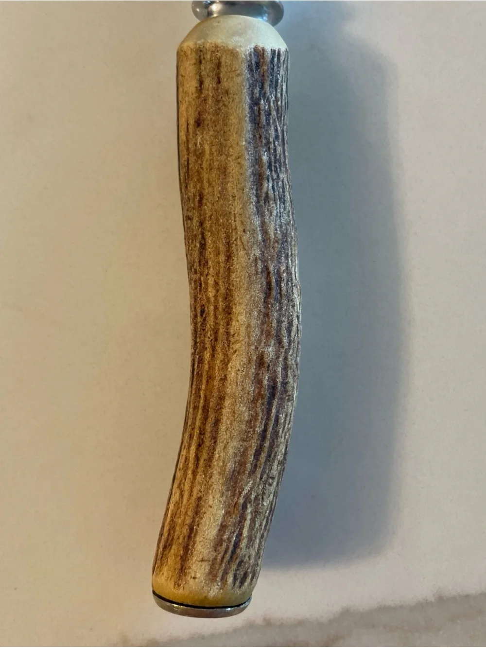 Stag-Handle Carving Fork - Natural Brown Antler Handle